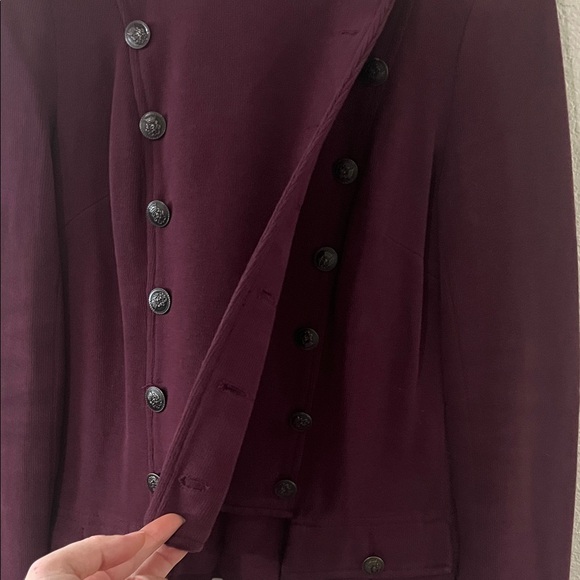 Free People Double-Breasted Blazer - Deep Purple - Picture 2 of 4